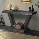 60 Inches Vintage Distressed Wood Entryway Bench with 2-Tier Solid Wood Veneer Storage Cabinet, W1445P287873
