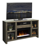 62 inch Electric Fireplace TV Stand for TVs up to 70 inches, Minimal Assembly, Barnwood Finish GL-B108P160231
