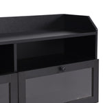 ZUN Sleek & Modern Design TV Stand with Acrylic Board Door, Chic Elegant Media Console for TVs Up to 02568385