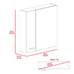 ZUN 4-Shelf Bathroom Medicine Cabinet with Mirror B06280224