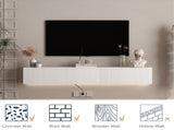 Floating TV Stand Wall Mounted with 16 Color LEDs,69" Modern TV Stand, Floating TV Cabinet W1321P292557