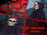 Halloween Animated Decorations - 6 FT Sound-Activated Animatronic Grim Reaper with Chain, Moving 76406719