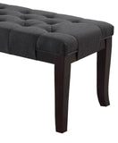 Linon Tufted Bench, Fabric, Gray T2574P164589