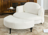 42.5" Single sofa chair,One-piece side table,With Cresent-Shaped footstool,Movable W1628P256787