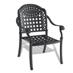 ZUN Cast Aluminum Patio Dining Chair 4PCS With Black Frame and Cushions In Random Colors W1710P166056