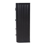 Black Wall-Mounted Bathroom Cabinet with Mirror, 2 Mirrored Doors & Open Shelf, Farmhouse Metal W3122P272846