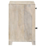 White Washed 1-Door Accent Cabinet with Drawer B062P153881