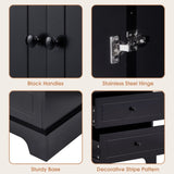 ZUN Storage Cabinet with 2 Doors and 4 Drawers for Bathroom, Office, Adjustable Shelf, MDF Board with 85954372