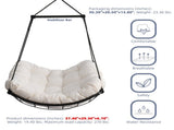 Hammock Chair Swing with Cushion - Outdoor Indoor Hanging Hammock Chair for Patio, Porch, Bedroom, 90202965