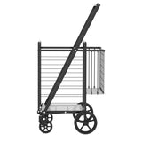 Large Shopping Cart,Grocery Cart on Wheels, Foldable Utility Shopping Carts with Double Basket and W1961P290530