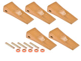 1U3202 Excavator Bucket Teeth with Pins 8E6208 Retainers 8E6209 5 Sets Fit for J200 Series 15152705