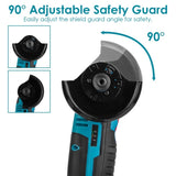 Cordless Mini Angle Grinder- 2x12V 1100mAh Batteries , 19000RPM Motor, Air Vents for Heat 87962141