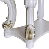 Antique Pearl End Table with Bottom Shelf B062P209125