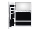Simple PVC Wood Grain Coating Photo Storage Damp-proof Jewelry Mirror Cabinet White 43628308