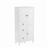Retro Multi-Functional Storage Cabinet with Adjustable Shelves, 3 Drawers, and 3 Enclosed 73802315