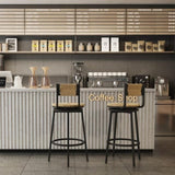 Honey Swivel Bar Stools Paper Rope Handwoven Barstools with Back Set of 2 Rustic Round Counter W1757P144567