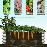 4x2x1ft Raised Garden Bed Kit, Galvanized Planter Raised Garden Beds for Outdoor for 39660755