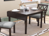 29"- 45" Extendable Dining Table for 4, Folding Kitchen Table with Rubberwood Legs, Space-Saving N752P216387P
