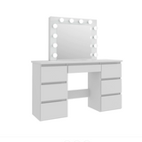 Large White Vanity Tables with Mirror and Light W2139P179891