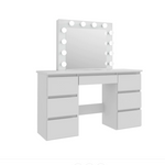 ZUN Large White Vanity Tables with Mirror and Light W2139P179891