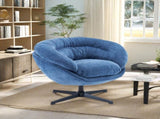 Modern Chenille Office Chair, 360&deg Swivel Accent Chair with Removable Cushion, Round Office Chair, N817P207777N