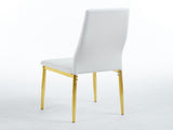 chair set of 4,GOLDEN COLOR LEG,WHITE SEAT W234P241305