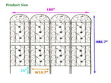 4 Pack Metal Garden Trellis 86.7" x 19.7" Rustproof Trellis for Climbing Plants Outdoor Flower W1586P243845