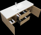 60" Floating Bathroom Vanity with Sink, Modern Wall-Mounted Bathroom Storage Vanity Cabinet with W1573P152704