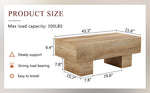 ZUN Modern Simple Light Wood Texture MDF Coffee Table - 43.3"x21.6"x17.2" Practical Model.Making it an W1151P224251