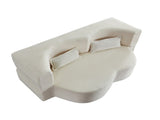 Modern Floor Sofa with 2 Pillows,Convertible Plush Corduroy Foam-Filled Sleeper Sofa Bed,15" Full 74915153