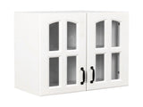Wall Cabinet, Glass door Display Wall Mounted Cabinet, Floating Cabinet with inadjustable Shelves W331P379955