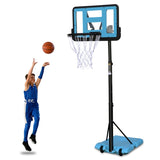 ZUN Use for Outdoor Height Adjustable 4.8 to 7.7ft Basketball Hoop 44 Inch Backboard Portable Basketball 66942044