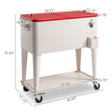80QT 87.5*38.5*91cm Rectangular Plastic Box Iron Leg Tube Freezer Insulation 89582455