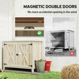 Outsunny Wooden Outdoor Storage Cabinet 79809072