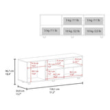 FM FURNITURE Parker TV Stand with a Door and Open Storage,Wengue B128P269886