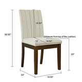 Upholstered Channel-back Dining Chair Set of 2 B035P262672