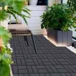 ZUN Plastic Interlocking Deck Tiles Outdoor All Weather Waterproof 44 PCS 12"x12" Flooring Deck Tiles 16559678