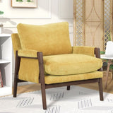 Kelly Mid-Century Modern Velvet Accent Armchair, Yellow T2574P180241