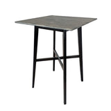 ZUN Modern Bar Height 42" Dining Table, Rubberwood Legs and Laminate Table Top, Paladina Marble Finish, 65503.00