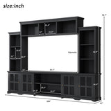 ZUN Minimalism Entertainment Wall Unit with Bridge, Modern TV Console Table for TVs Up 65082746