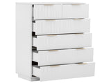 White P2 Particle Board and Density Board 7241117cm Wavy Pattern Drawer Front Five-Level Six-Drawer 14255212