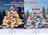 50 LED Lifelike Artificial Christmas Tree - 8 Lighting Modes, Auto 6H/18H Timer & IP44 Waterproof, 43340012