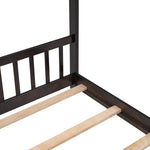 ZUN Full Size House Bed Wood Bed, Espresso 34877321