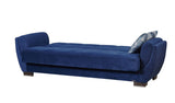 PrimeNest SkyHaven Collection Upholstered Convertible Sofabed with Storage, Blue Microfiber B030P286498