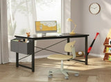 47" Computer Desk with Metal Frame, Waterproof Surface and Storage Bag Perfect for Office Use, 11258543