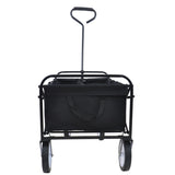 ZUN Folding Wagon Garden Shopping Beach Cart 42573162