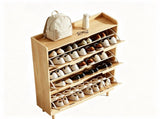 () 3-Drawer Shoe Cabinet with Top Grille Panel MDF Door Panels with 79411782