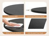 Round Side, 23.6 Inch Circular End with Curved Cross Legs, Melamine Laminated MDF Accent 72250906
