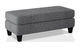 Living Room 1pc Ottoman Transitional Style Chenille Fabric Gray Color Tappered Feet Couch Ottoman B2741P305627