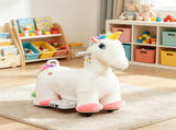 6V Electric Kids Ride On Unicorn Battery Powered Animal Toy with Music, Foot Pedal & Forward 78386139